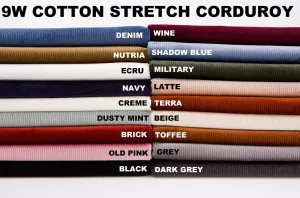 9W Cotton Stretch Corduroy Fabric