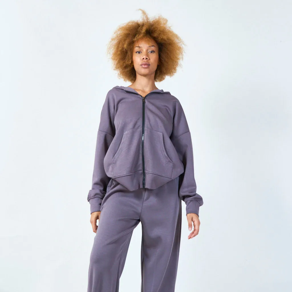 Alicia | Hoodie Zipp-Up Front Pockets