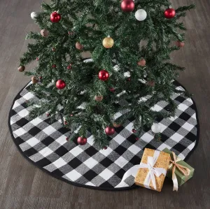 Annie Black Check Tree Skirt 48" VHC Brands