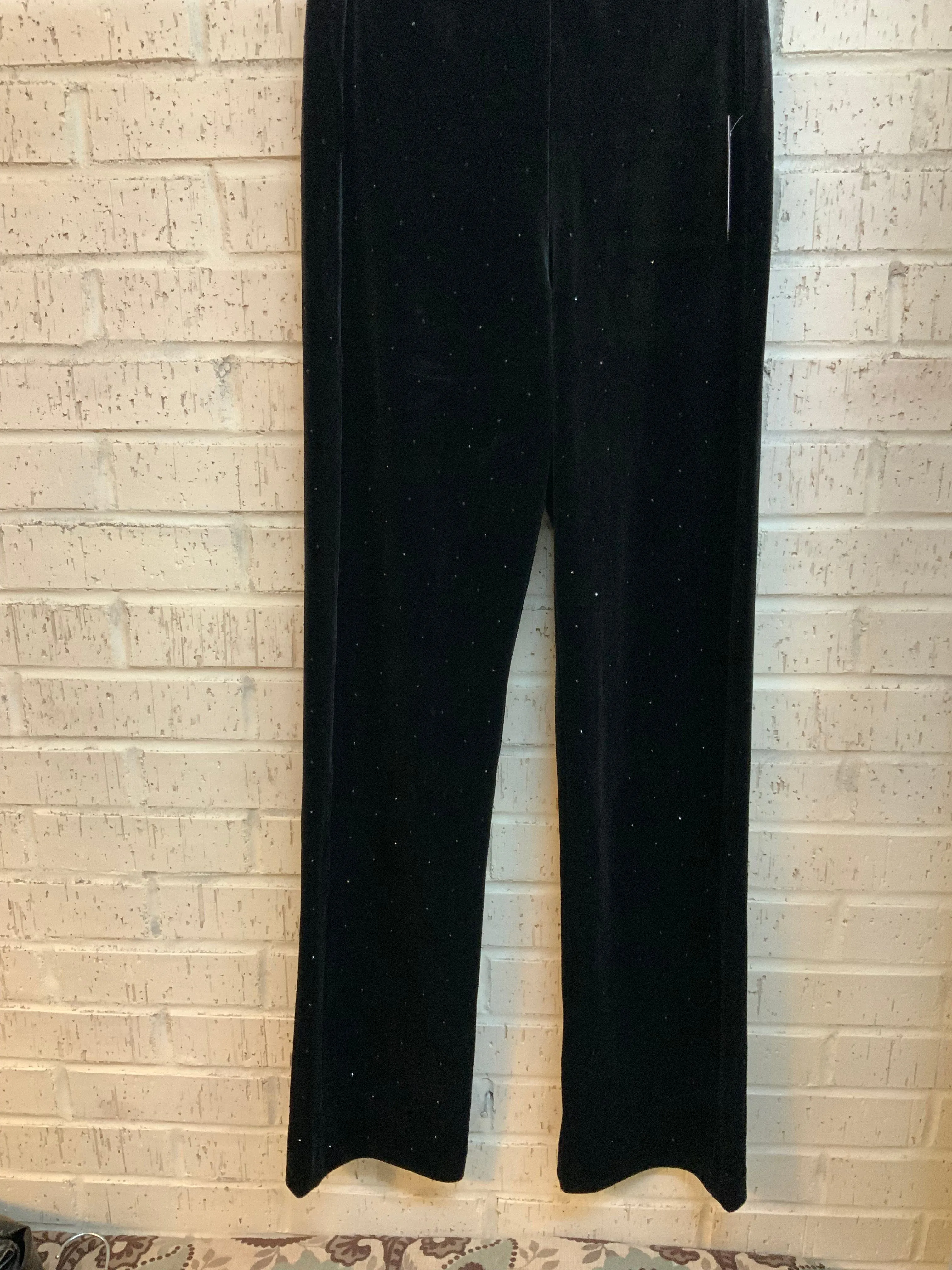 Arlene Crystal Straight Velvet Pant