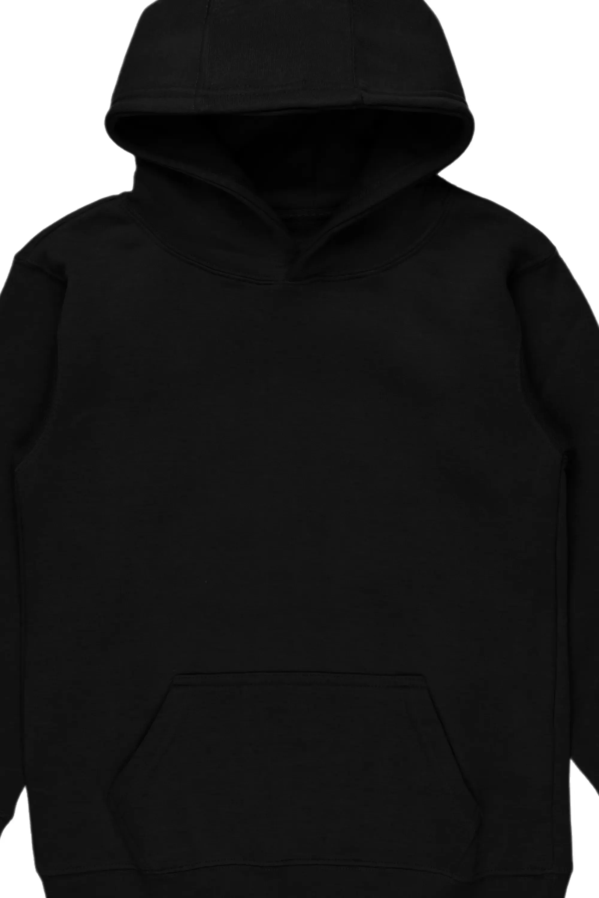 Boys Black Basic Hoodie