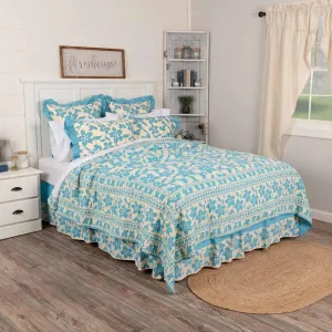 Briar Azure Queen Quilt 90Wx90L VHC Brands