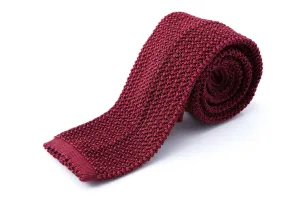 Burgundy Silk Knit Tie