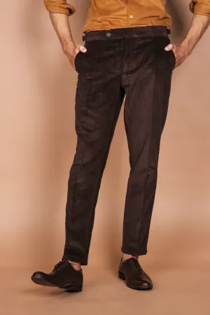 Chocolate Brown Wide Wale Corduroy Trousers