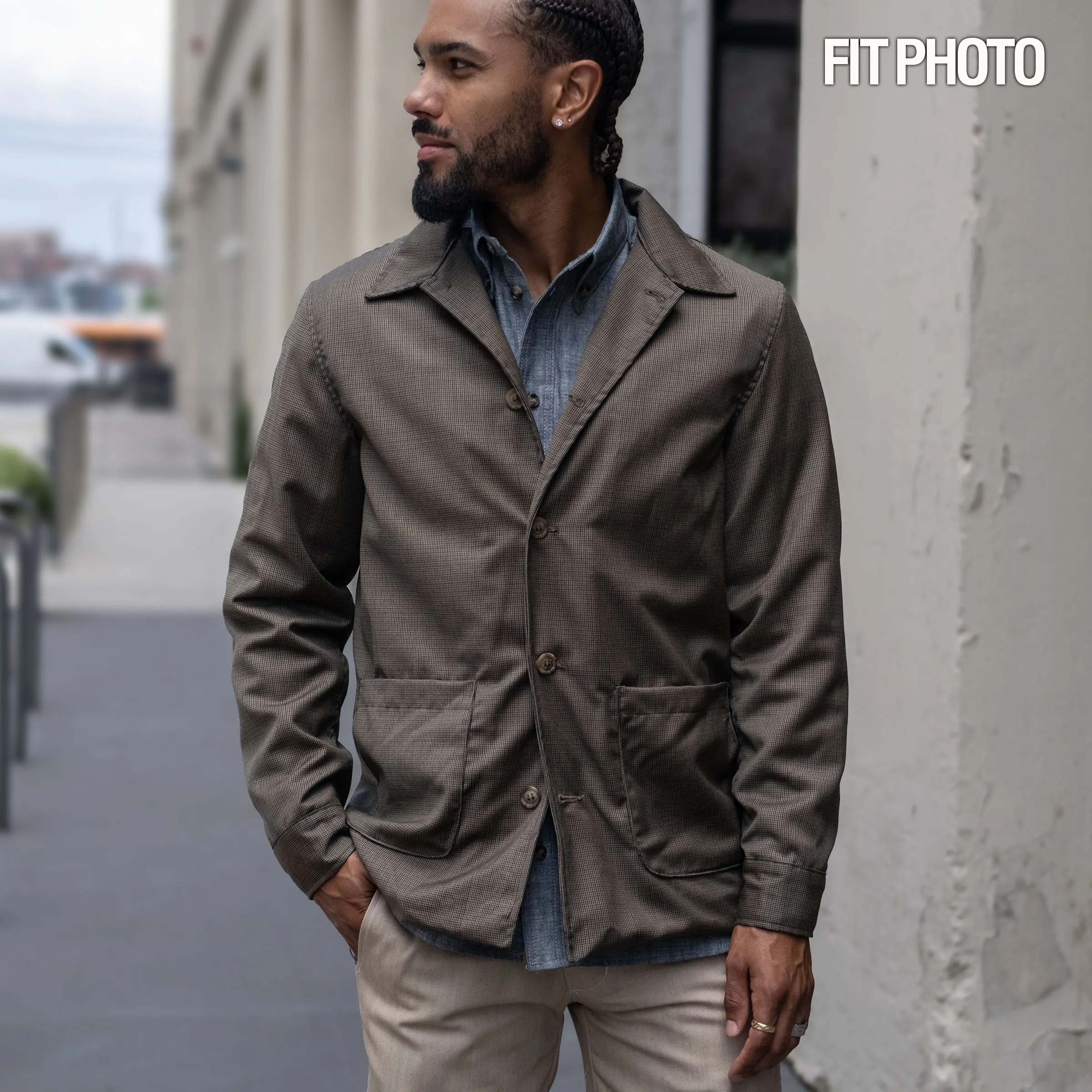 Corso Jacket DiPray Pewter Herringbone Tweed