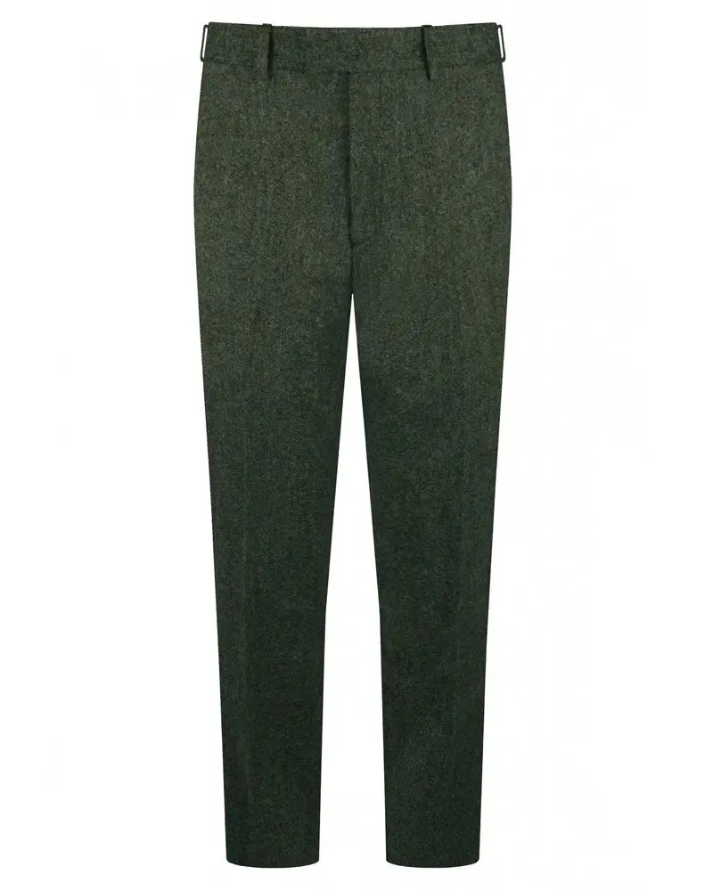 Donegal Tweed Suit Trouser - Green