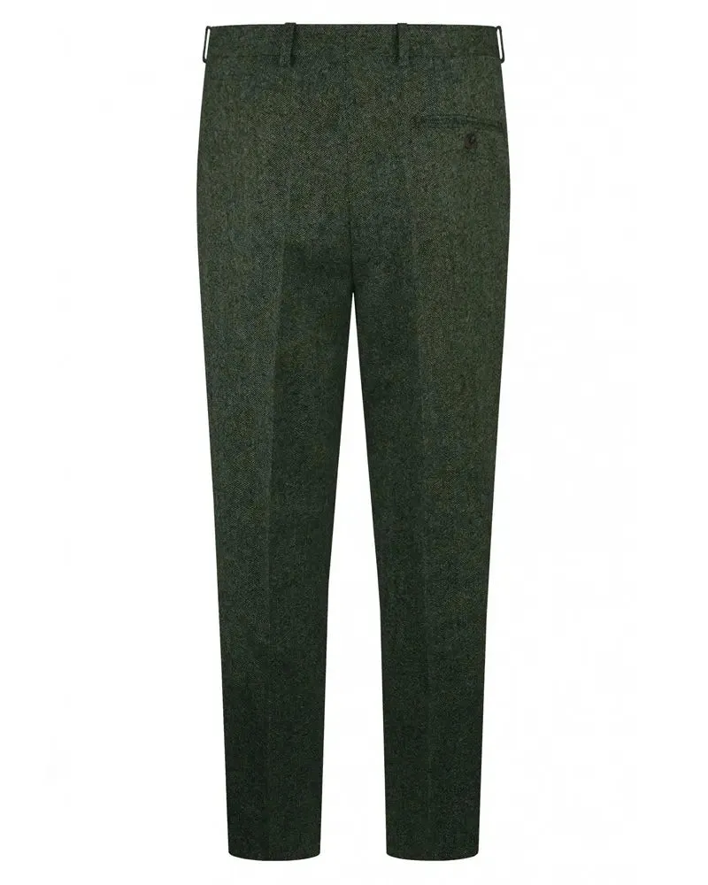 Donegal Tweed Suit Trouser - Green