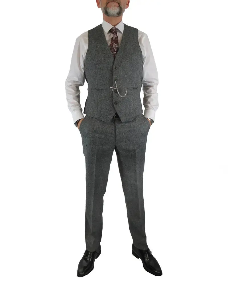 Donegal Tweed Suit Trouser - Grey