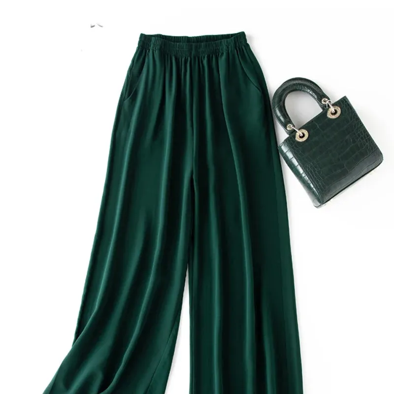 Elastic Waist Cropped Trousers