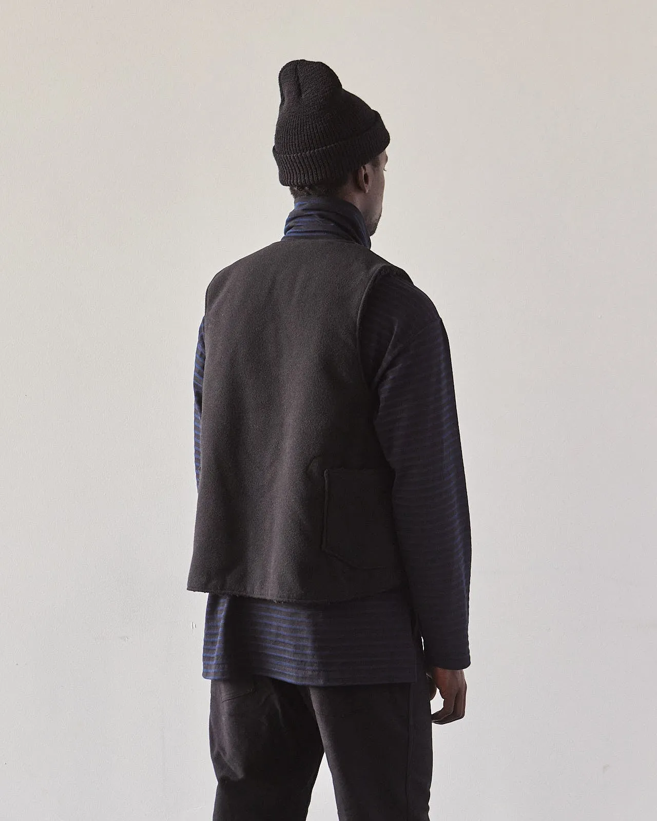 Engineered Garments Fake Melton Over Vest, Black