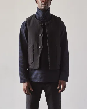 Engineered Garments Fake Melton Over Vest, Black