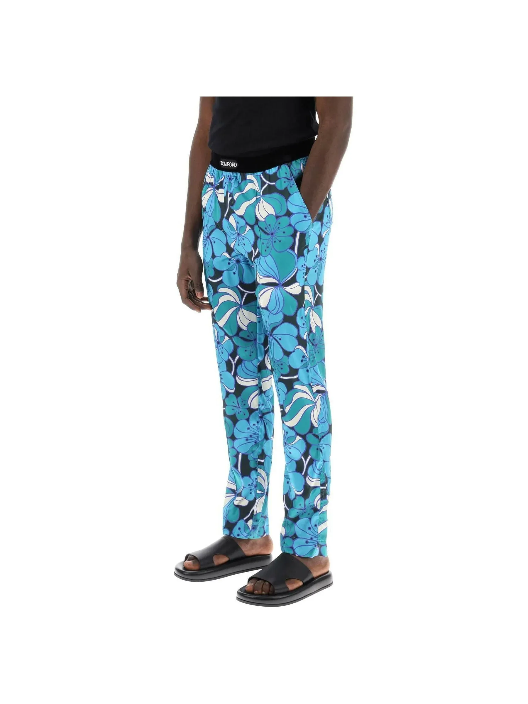 Floral Silk Pajama Trousers