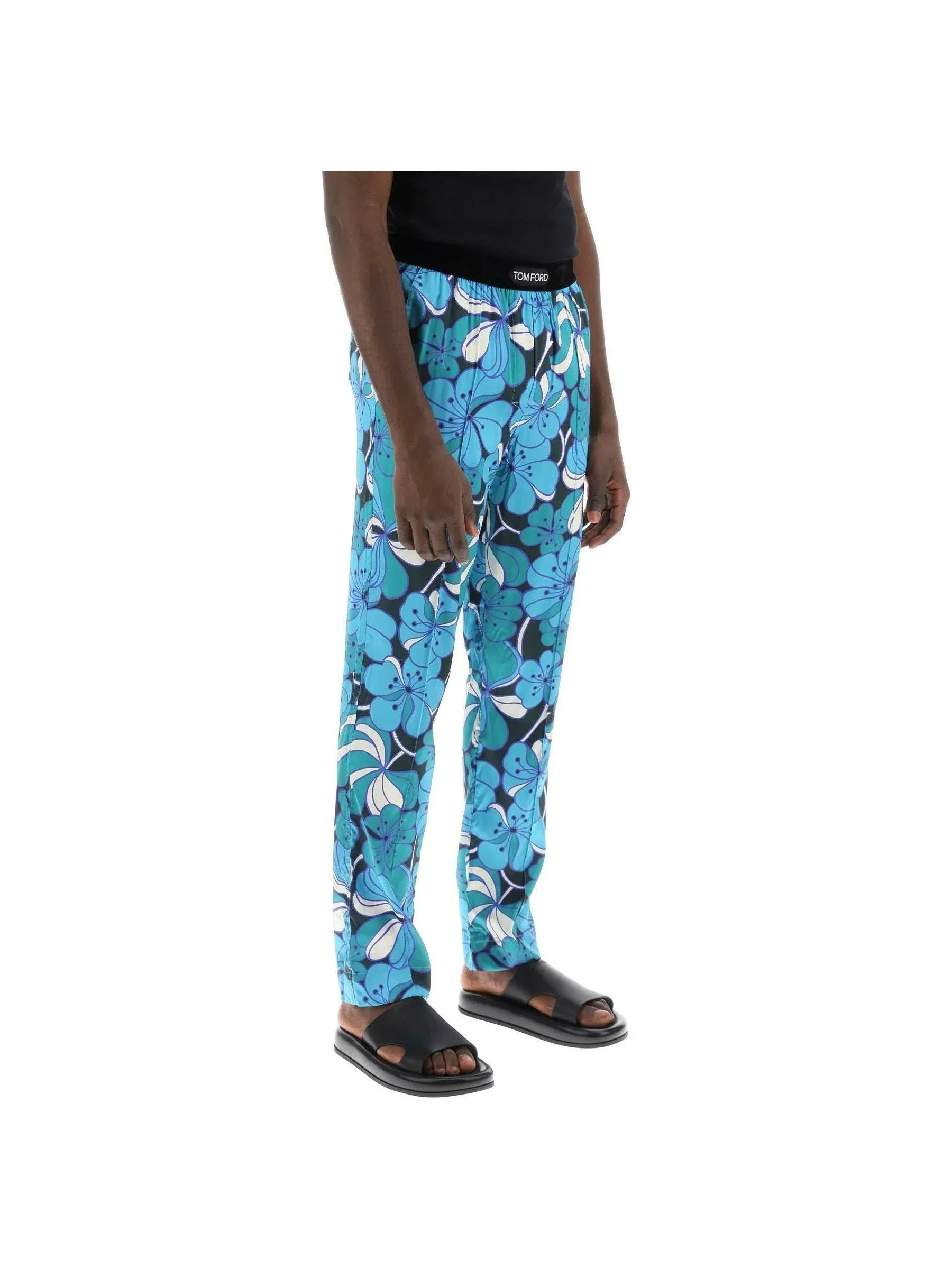 Floral Silk Pajama Trousers