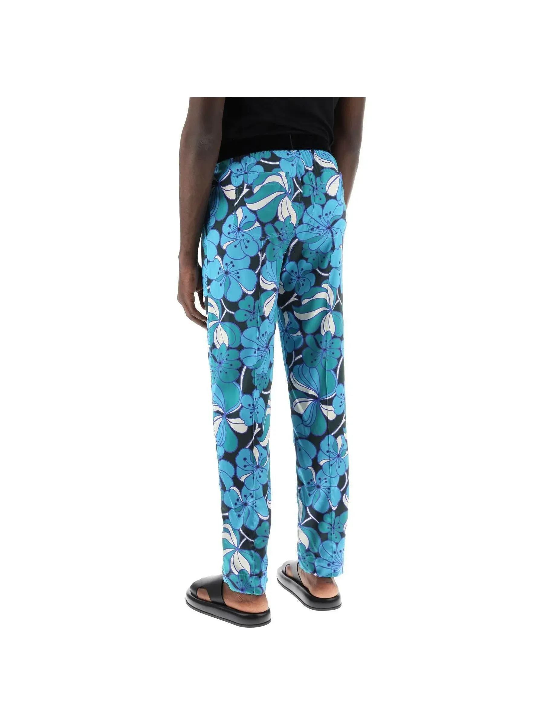 Floral Silk Pajama Trousers