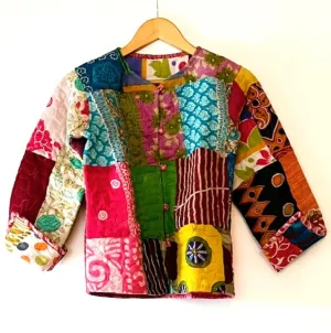 Fully Reversible Cotton Quilted Patchwork Jacket is Uplifting