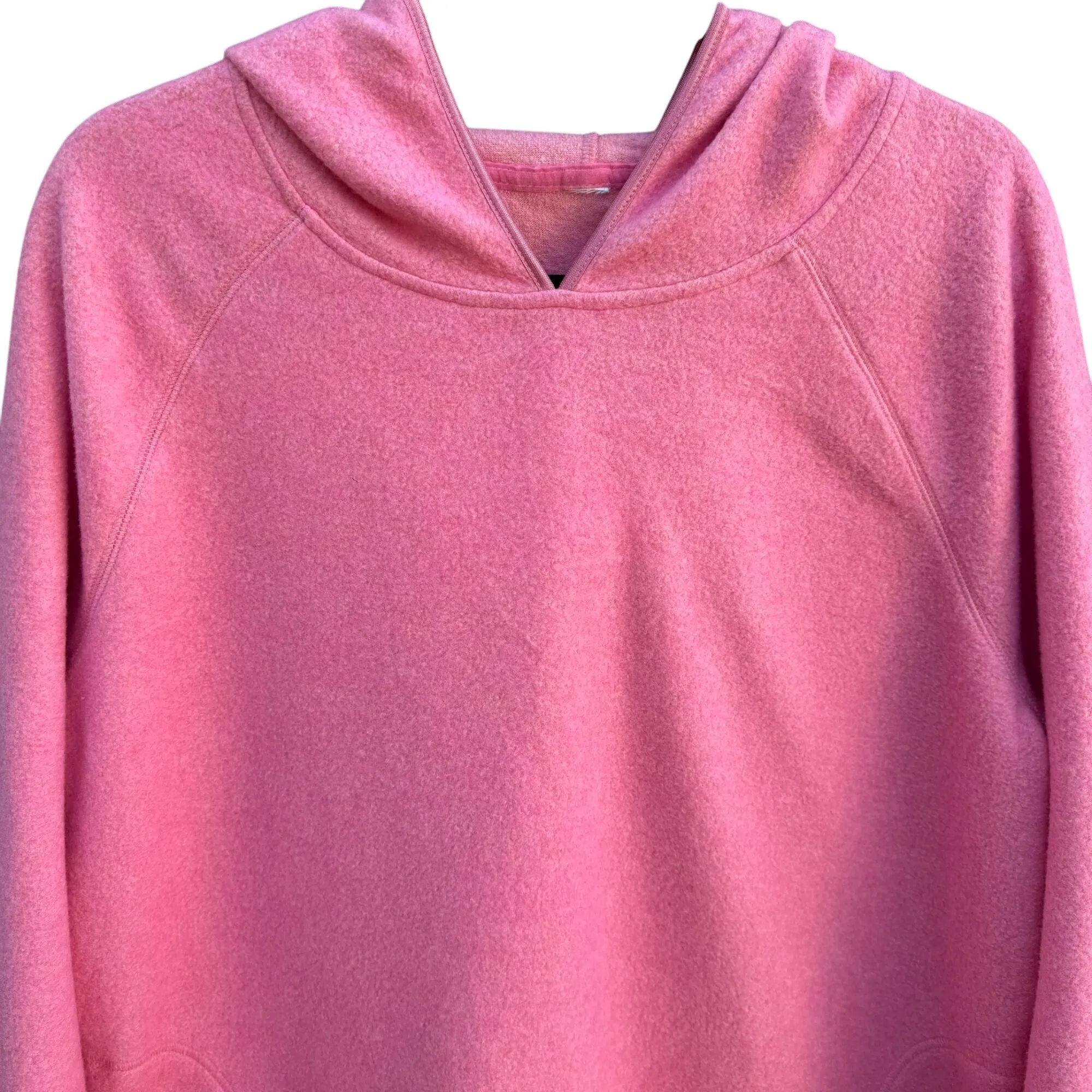 Gap Pink Hooded Fleece Pullover Drawstring Hem Kangaroo Pocket Hoodie Sweatshirt XL