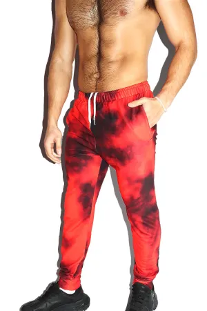 Heat Signature All Over Print Sweatpants- Red