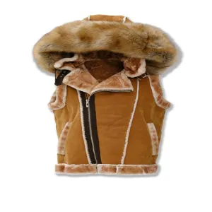 Jordan Craig LEGACY EDITION DENALI SHEARLING VEST Men’s - COGNAC