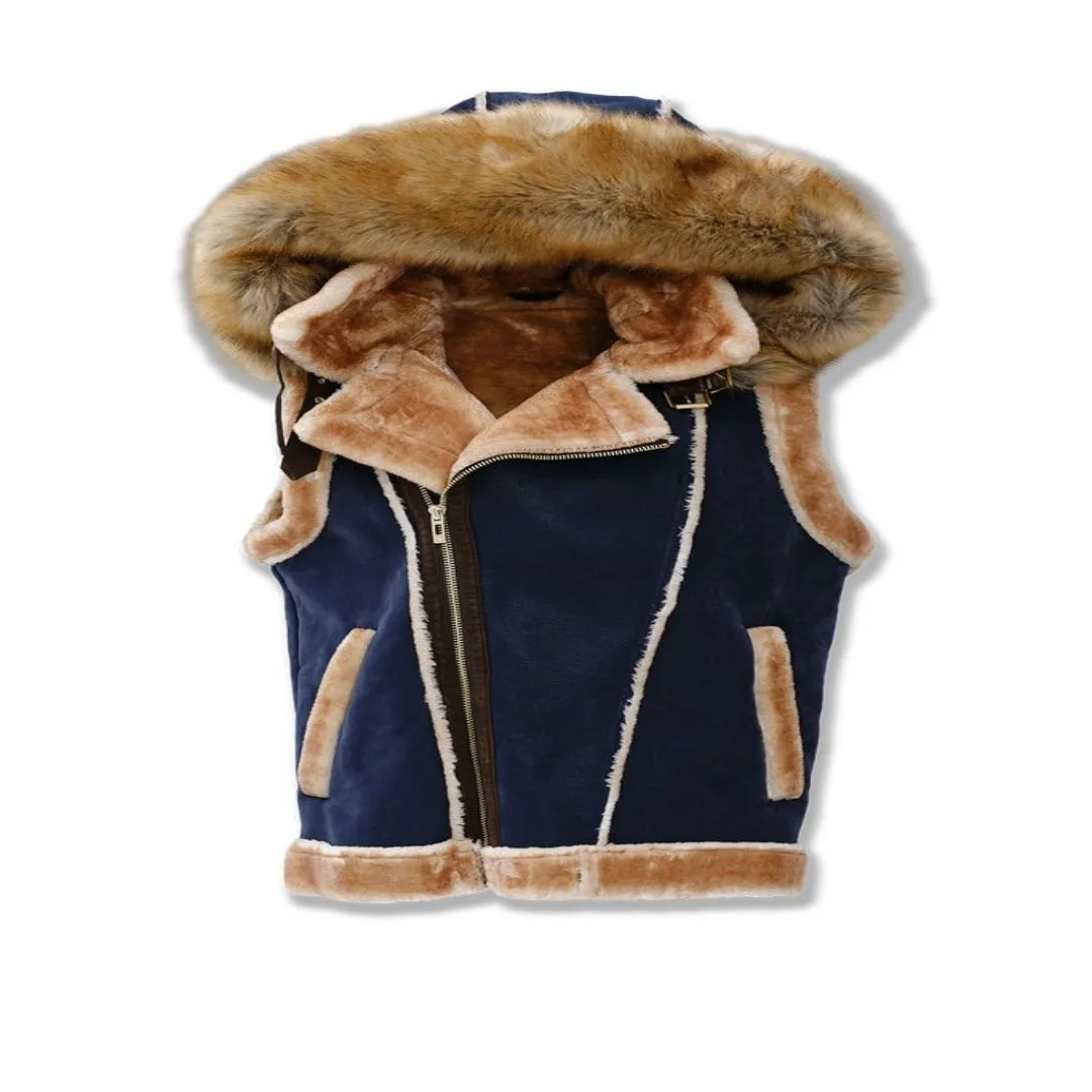 Jordan Craig LEGACY EDITION DENALI SHEARLING VEST Men’s - NAVY