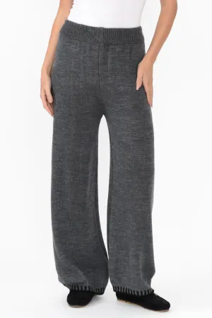 Mahalia Charcoal Trim Knit Pants