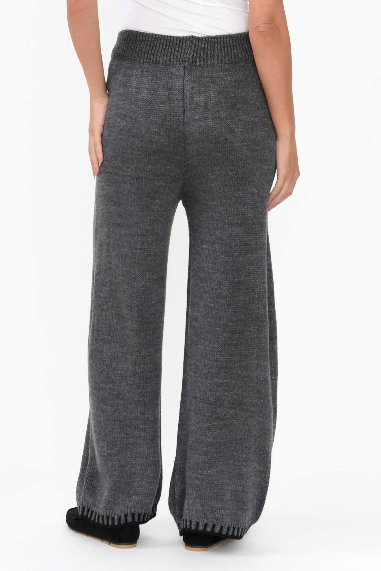 Mahalia Charcoal Trim Knit Pants