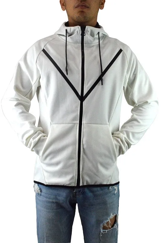 Men's Casual Full Zip Up Hoodie Sweatshirts