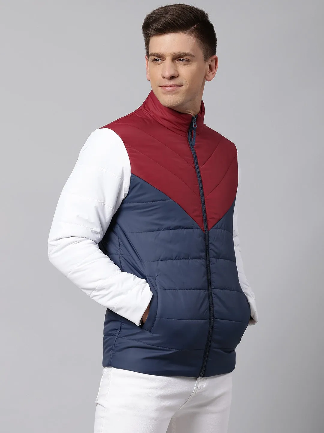 Mens Sleeveless Jacket - Lightweight Casual Winterwear  (Bright Navy)