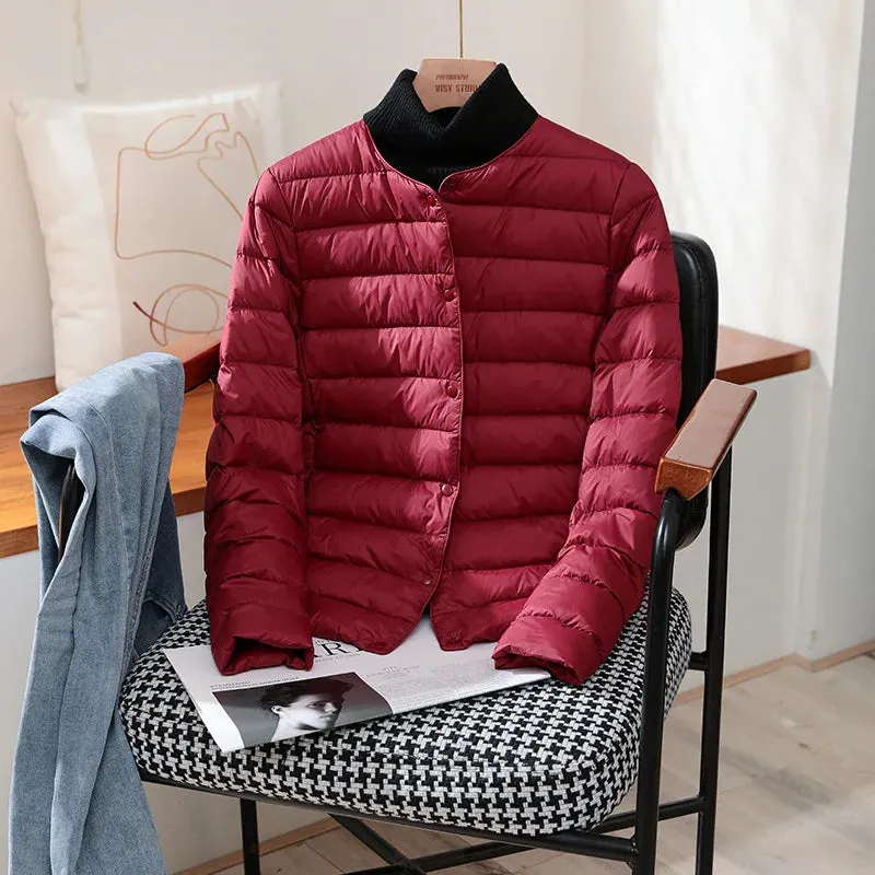 New Arrivals Autumn Winter Warm Women White Duck Down Slim Jackets