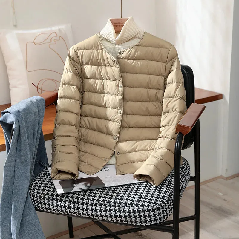 New Arrivals Autumn Winter Warm Women White Duck Down Slim Jackets