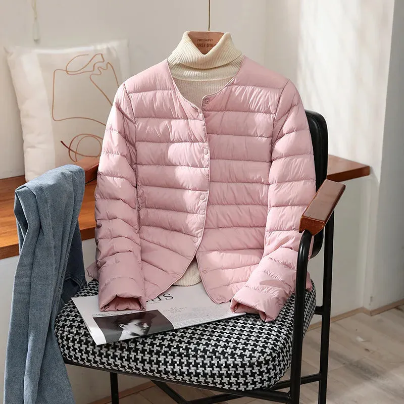 New Arrivals Autumn Winter Warm Women White Duck Down Slim Jackets