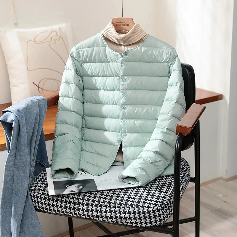 New Arrivals Autumn Winter Warm Women White Duck Down Slim Jackets