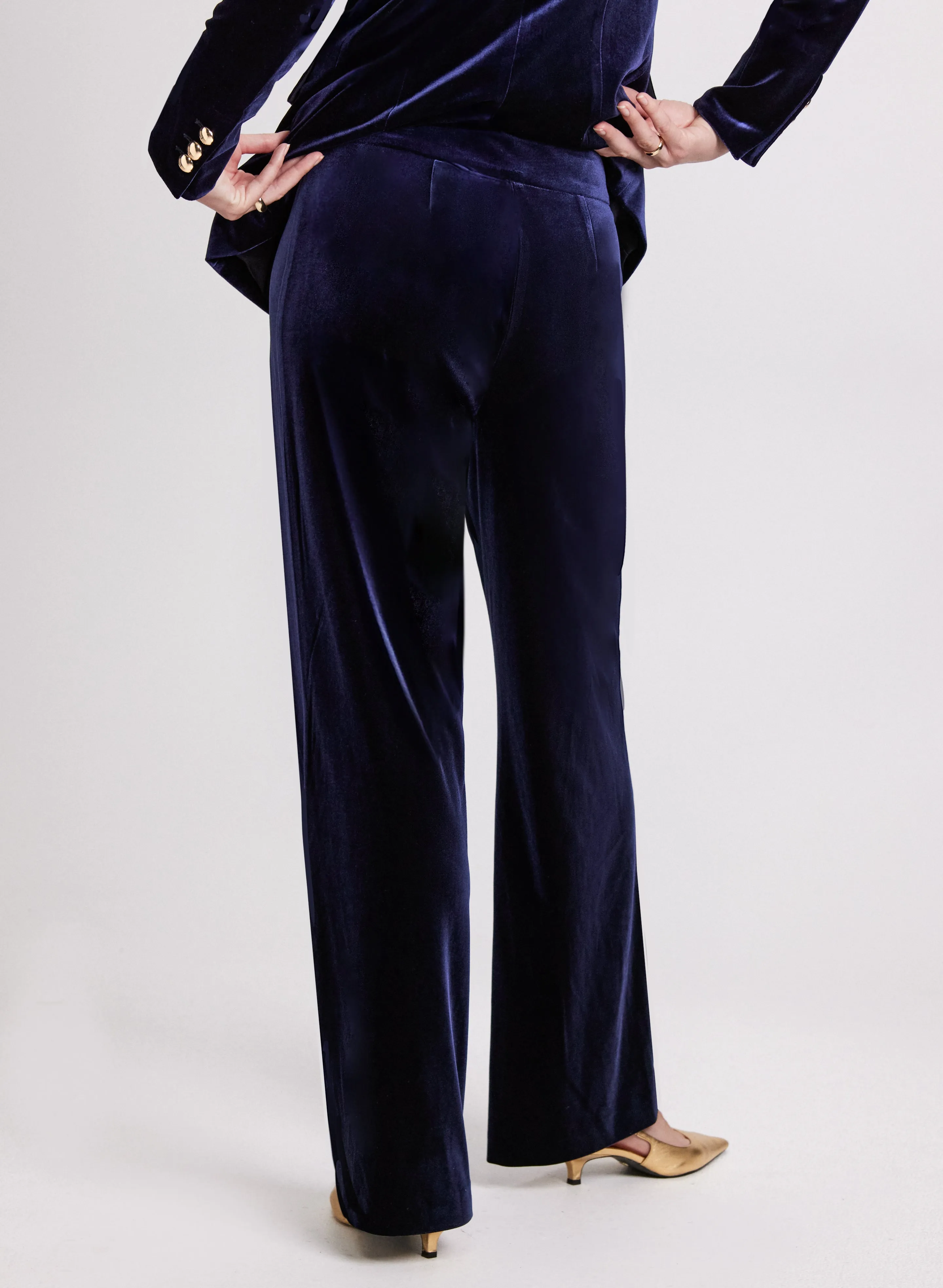 Olivia Velvet Wide Leg Pants - Regular