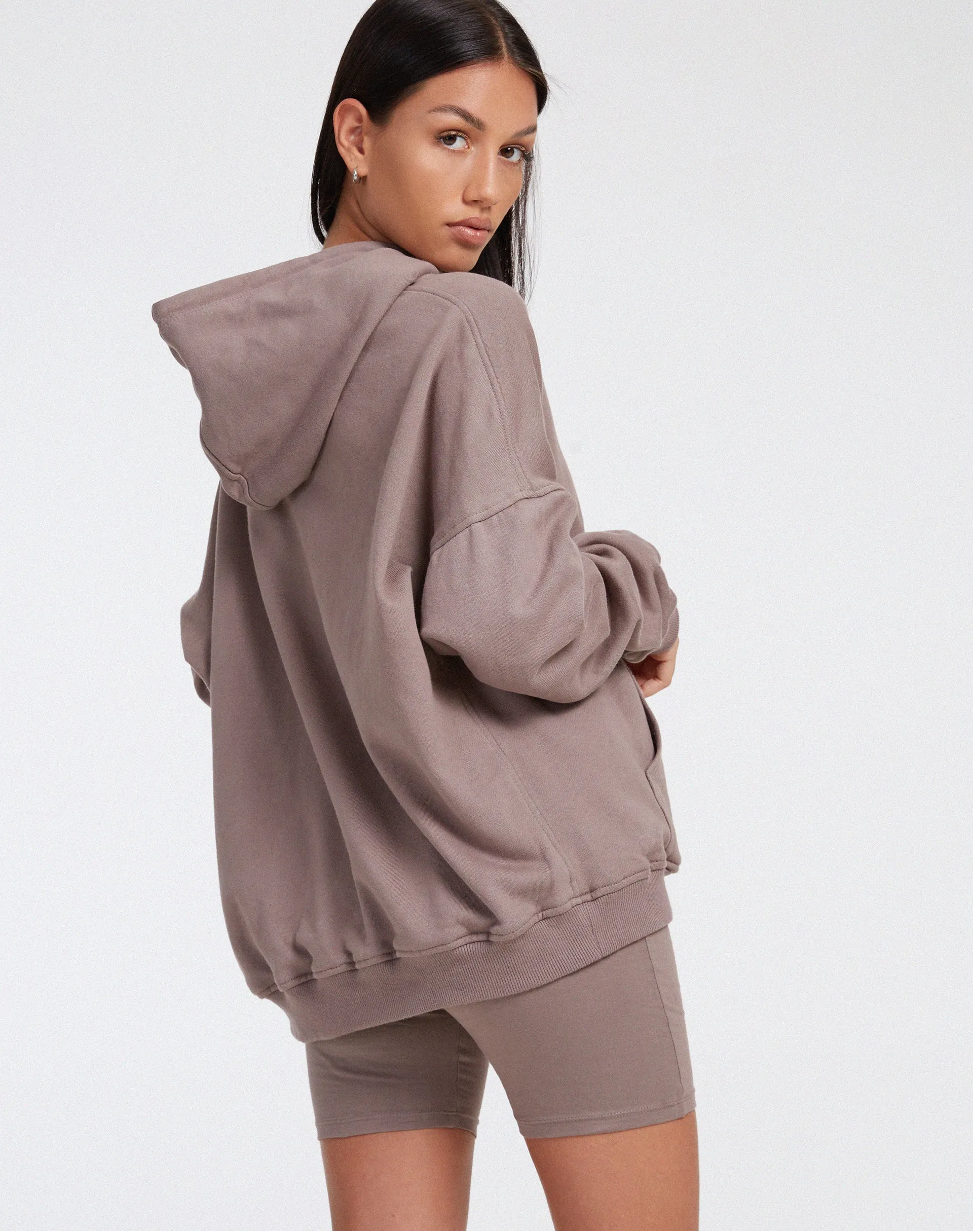 Oversize Hoodie in Fleece Antler