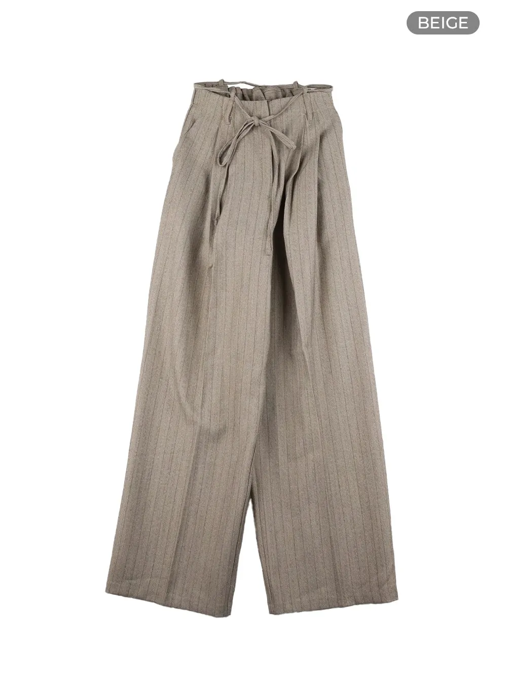 Pintuck Stripe Wide Trousers CA418