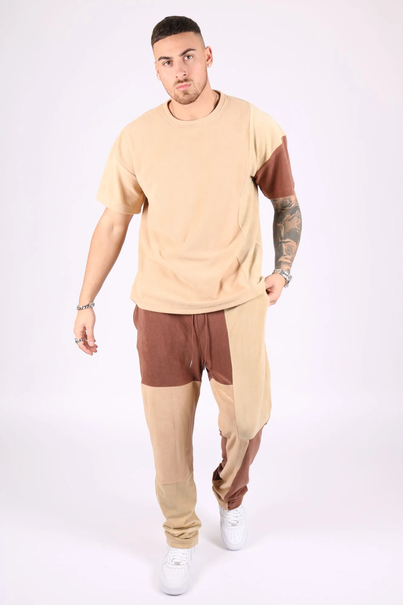 Polar Tonal Tan & Brown Fleece Jogger