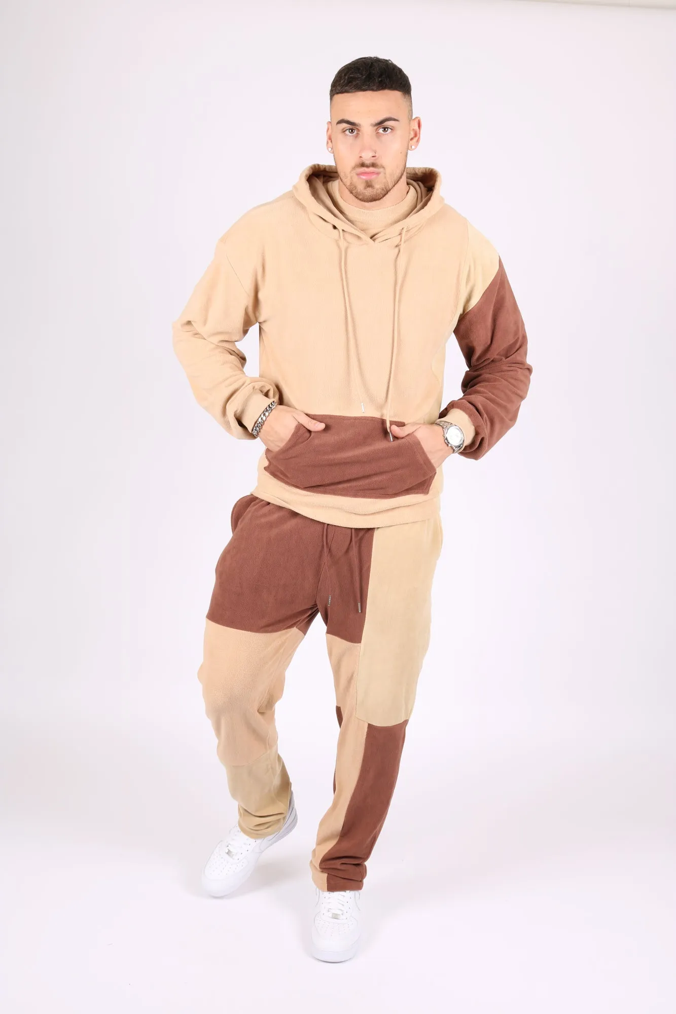 Polar Tonal Tan & Brown Fleece Jogger