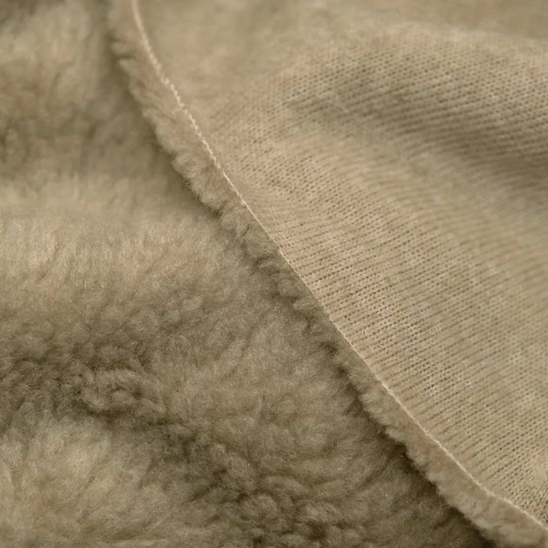 Remnant - 1m - Deadstock Shearling Stretch Fleece - Mushroom *FLAWED*