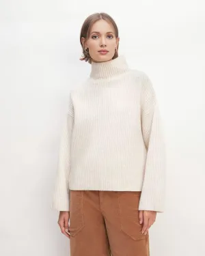 The Felted Merino Funnel-Neck Pullover