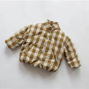 Unisex Kids Plaid Padded Jacket