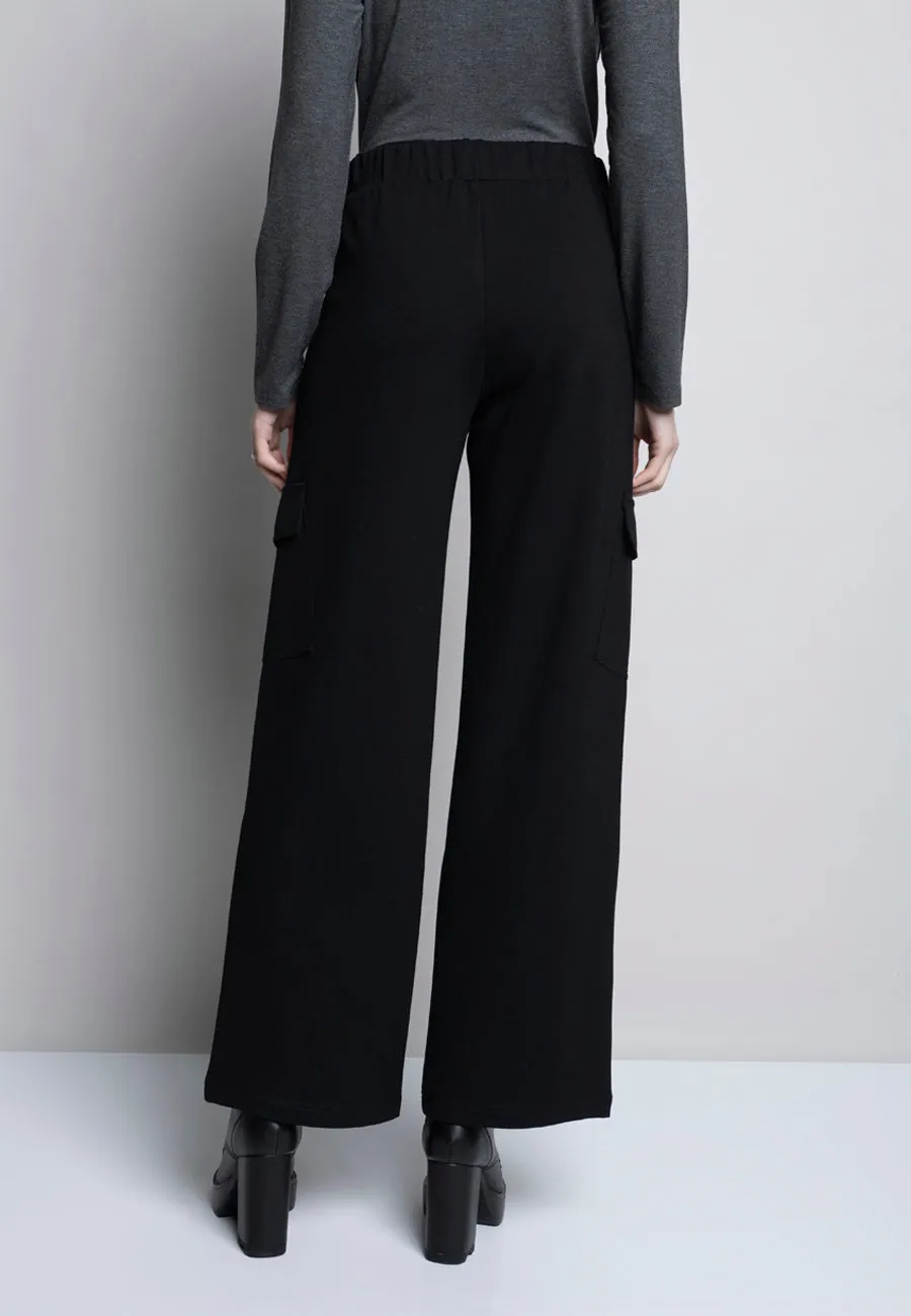 Wide-Leg Cargo Style Pants