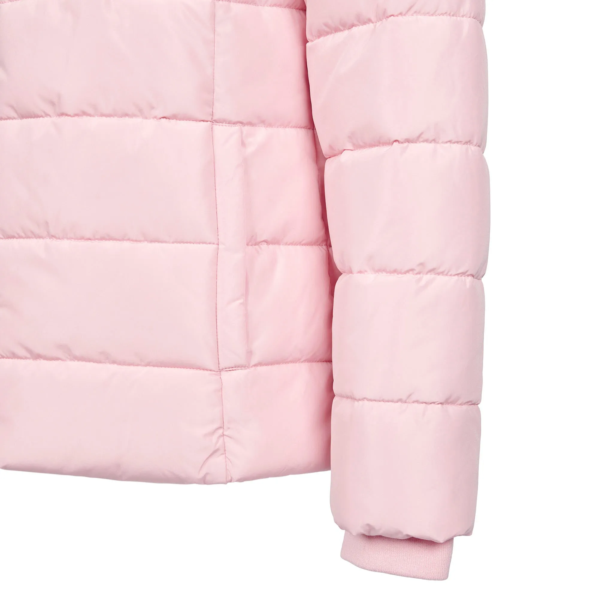 Womens Lightweight Puffer Jacket in Silver Pink