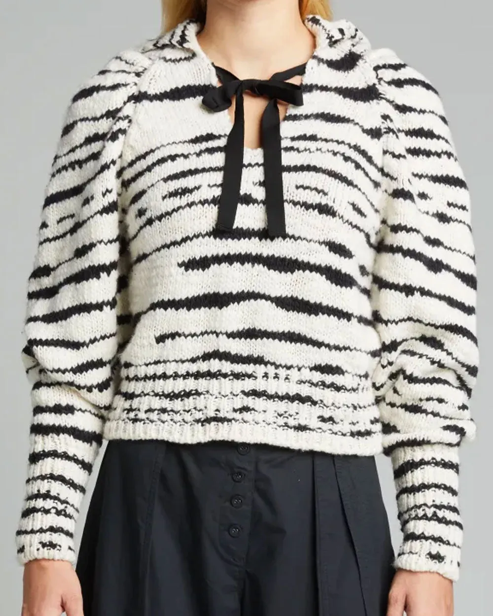 Zebra Hooded Nicola Pullover